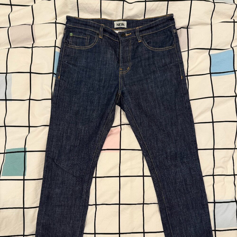 Neon Denim Brand SID Skinny Jeans Streetwear — 31x30, Dark Blue